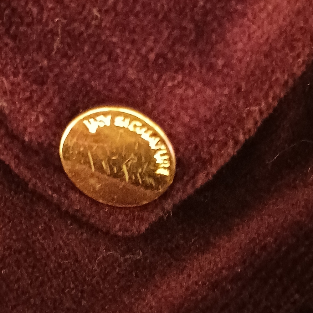 Jones New York Rich Violet Soft Jacket with Gold Zipper/Buttons & Pockets Sz XL - Picture 13 of 14